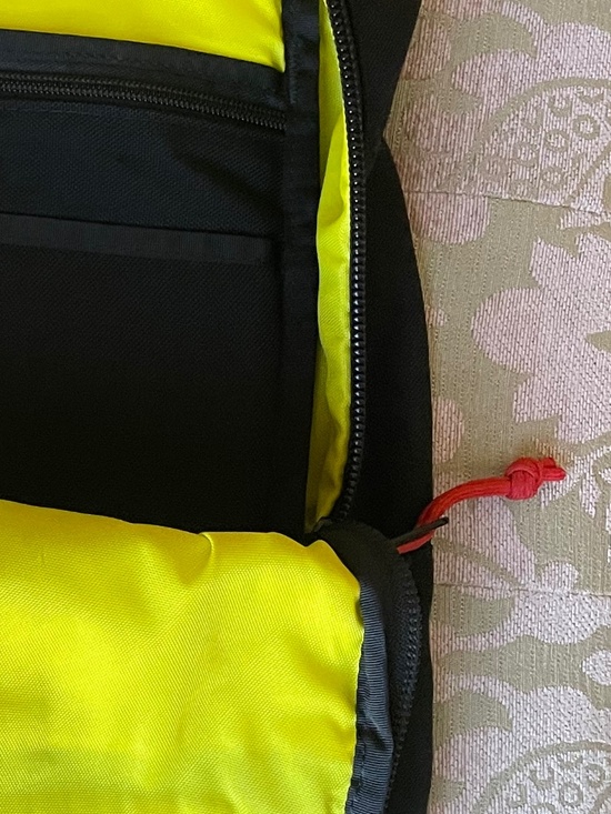 Topo Designs Daypack Backpack - Black with Neon Yellow Interior main image 6